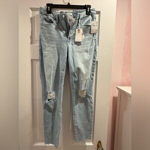 Good American Light Blue Ripped Skinny Jeans